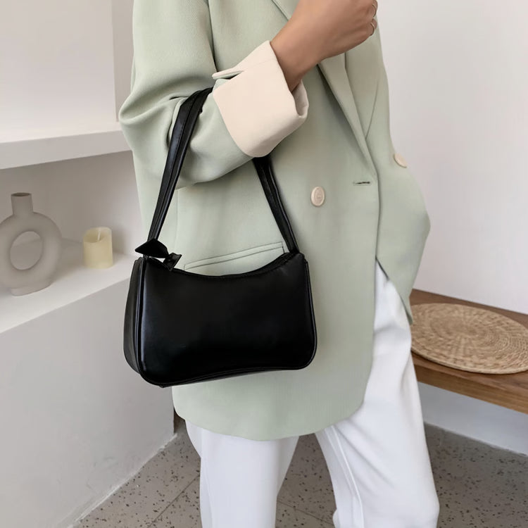 Simple Women Shoulder Bags, Fashion Handbag and Purses, Elegant PU Leather Casual Ladies Handbags