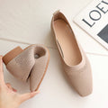 Breathable Mesh Fashion Flats for Women, Spring Summer Flat Shoes with Square Toe & Soft Sole
