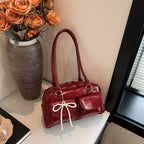 New Simple Leisure Pillow Bag, Korean Edition Fashionable Underarm Bow Bag, Trendy Versatile Shoulder Bag for Women